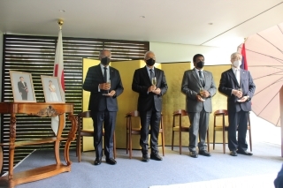 The scene at the ceremony